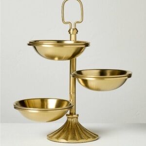 Hearth and Hand with Magnolia, Elegant Gold Tiered Serving Tray